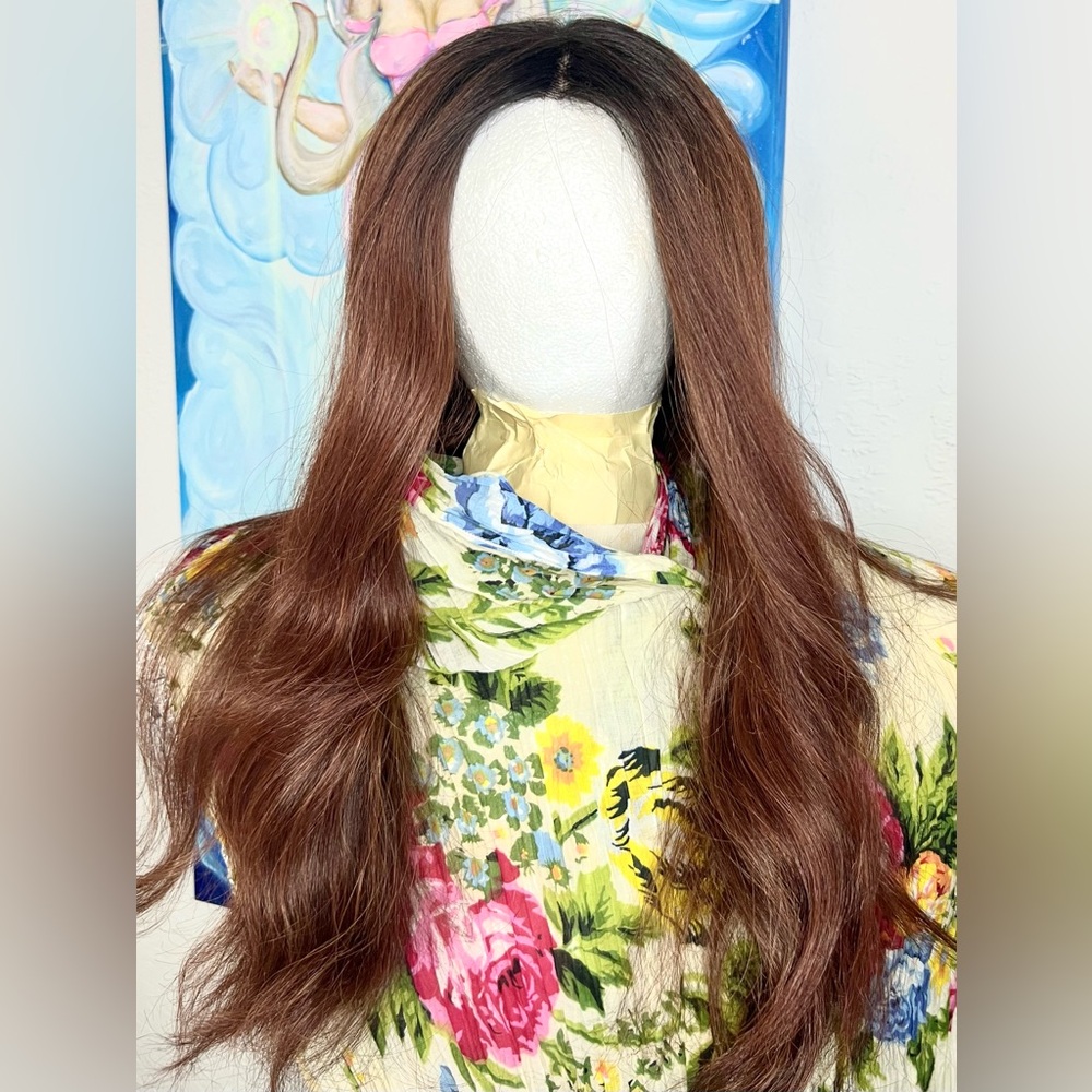 Auburn ombré Bobbi Boss lace front wig with sewn in combs 26in